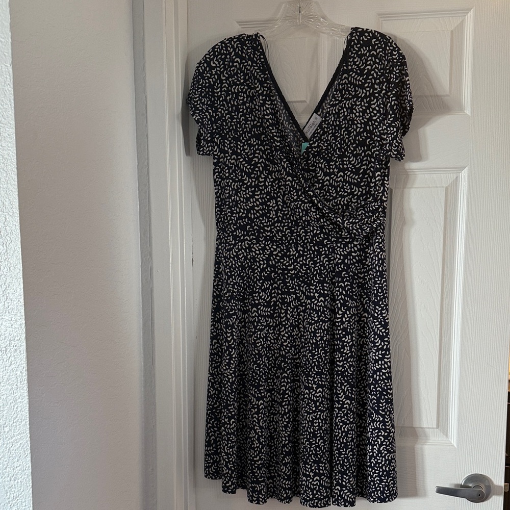Stitch Fix Kaileigh Navy  and White Faux Wrap Dress New xl xxl